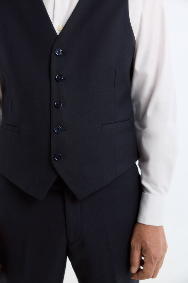 Cortefiel Navy plain faux gilet Navy