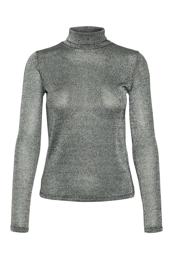 Vero Moda Top de gola e lurex  Preto