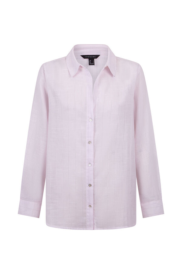 Cortefiel striped cotton shirt Purple