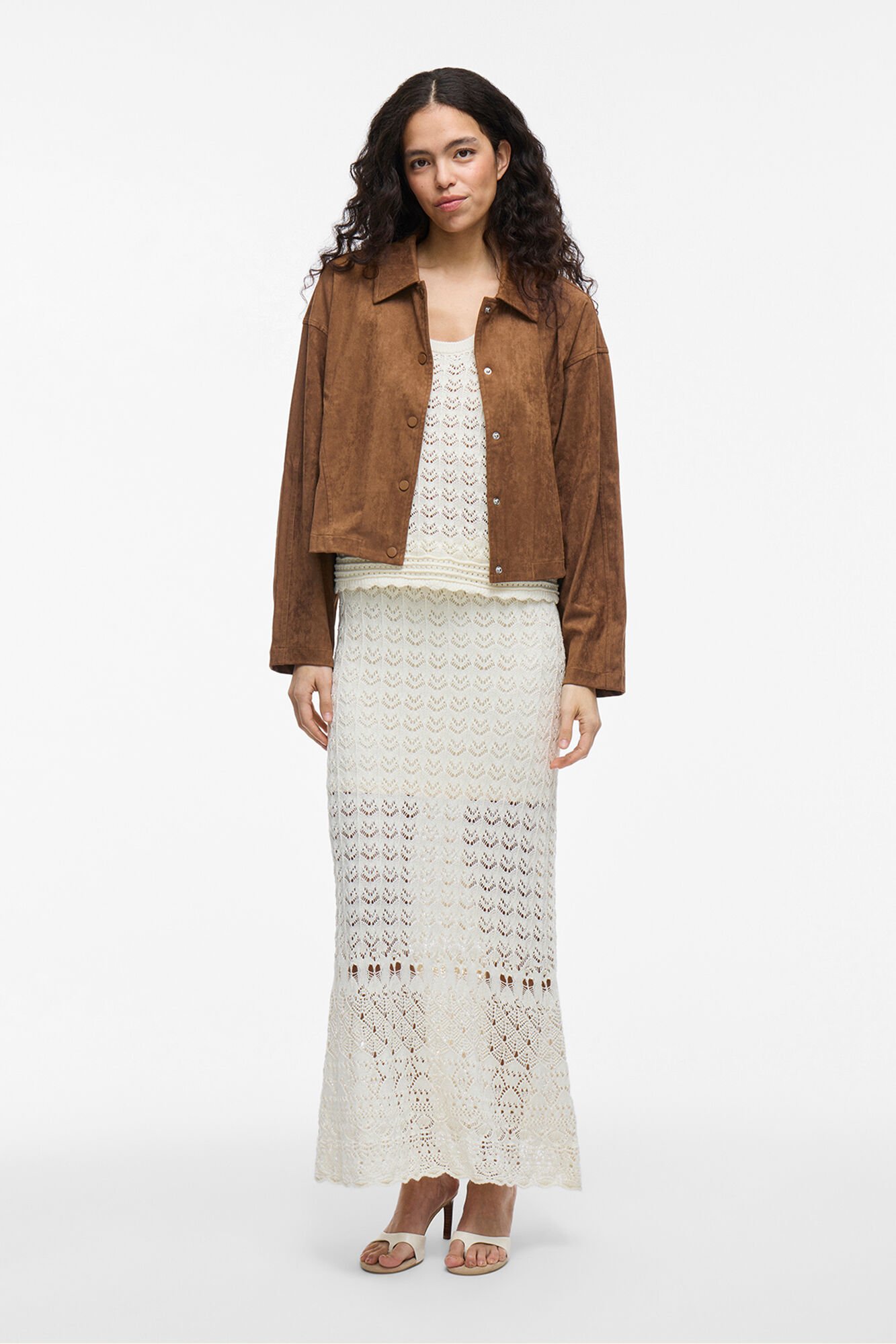 Vila Jaqueta de camur&ccedil;a abotoada