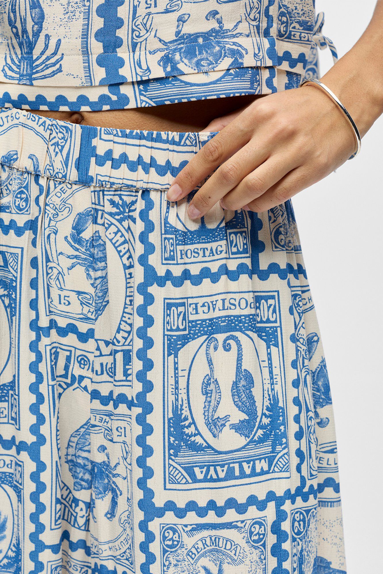 Object Pantal&oacute;n ancho fluido estampado