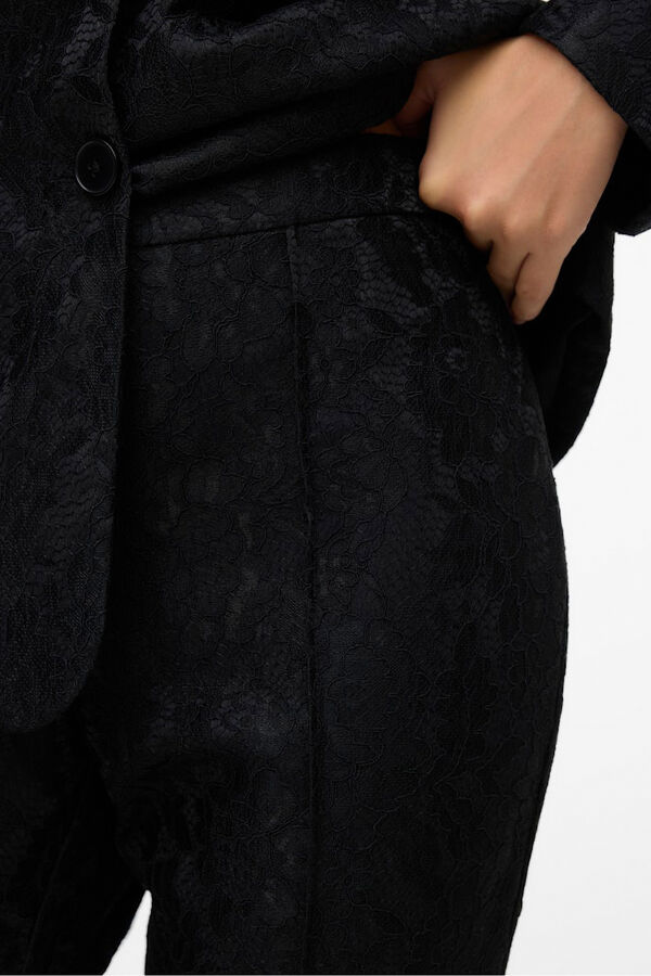 Vero Moda Calça flare com efeito renda Preto