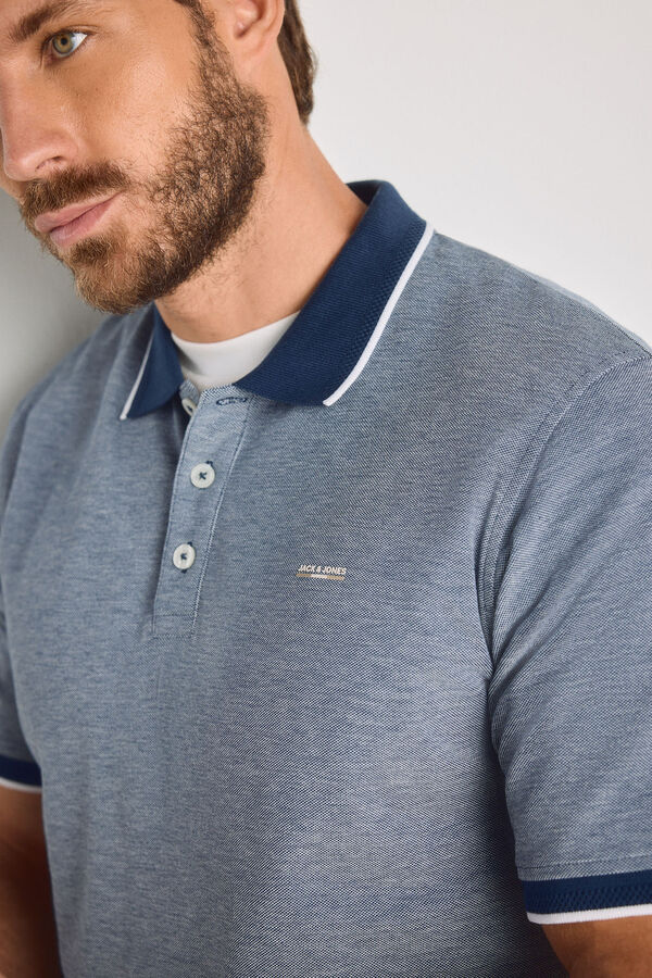 Jack & Jones Polo em piqu&eacute; regular fit Azul