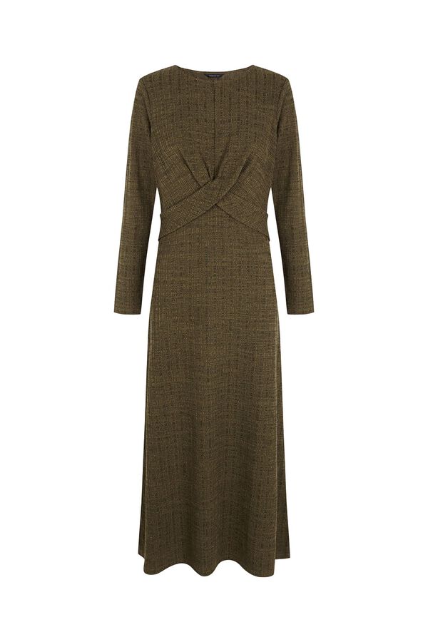 Cortefiel Knot waist dress Kaki