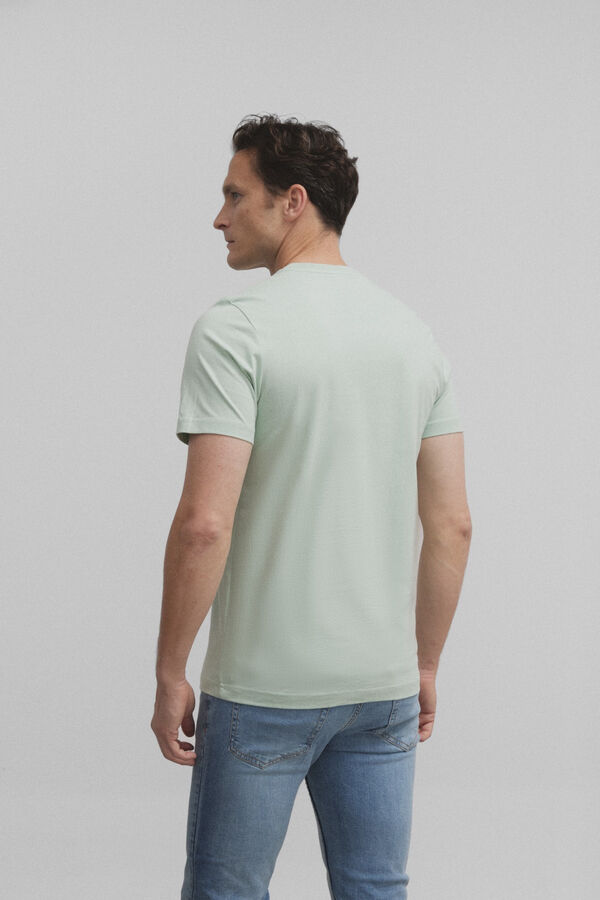 Cortefiel T-shirt silbon minilogo Verde