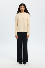 Selected Camisola de la&ccedil;ada de alpaca Tostado