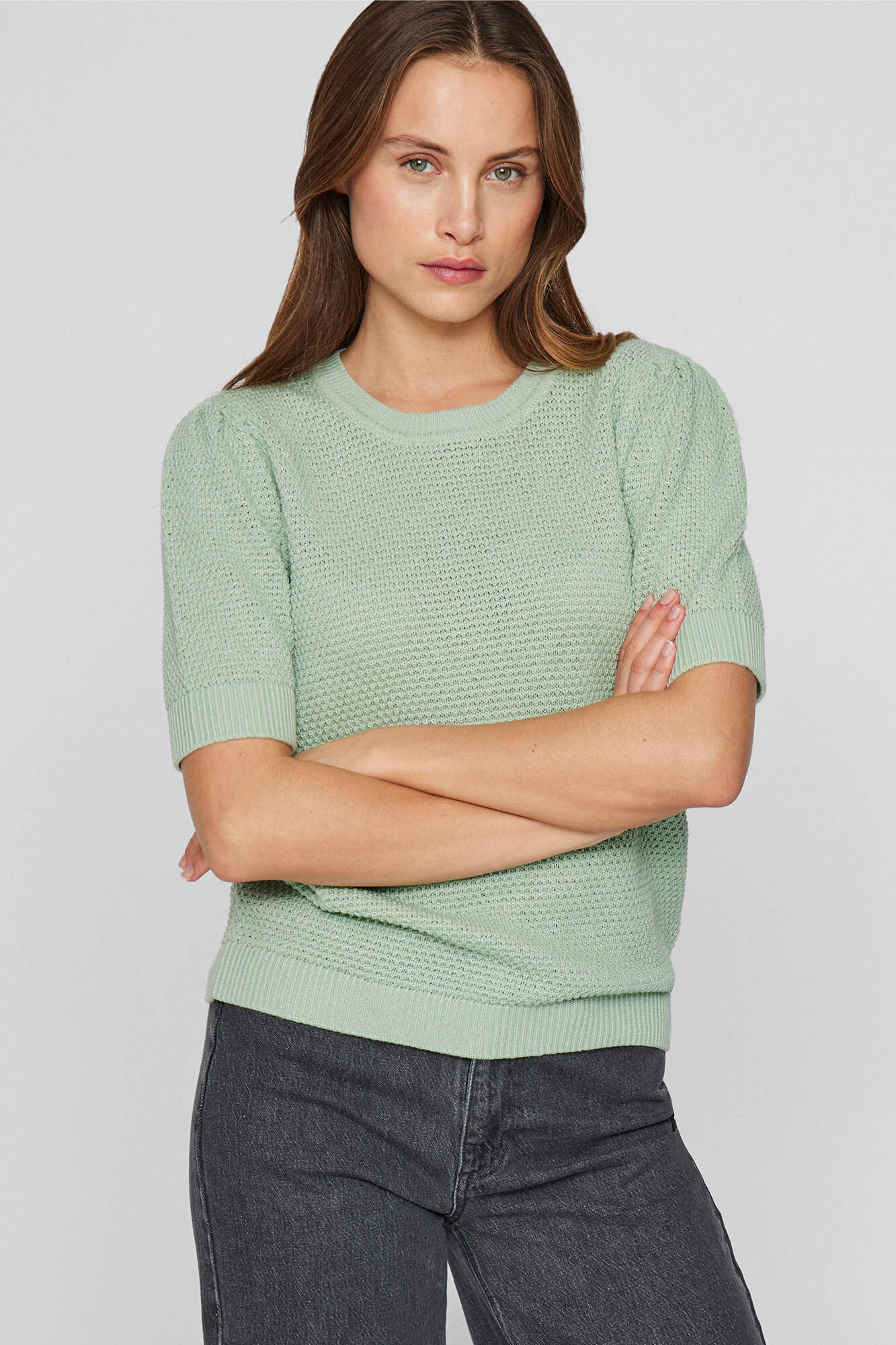 Vila Top de malha de manga curta