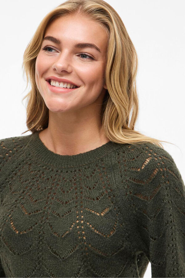 Vila Camisola de malha vazada Verde