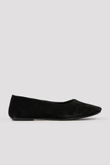 Cortefiel Leather ballet flats Camel