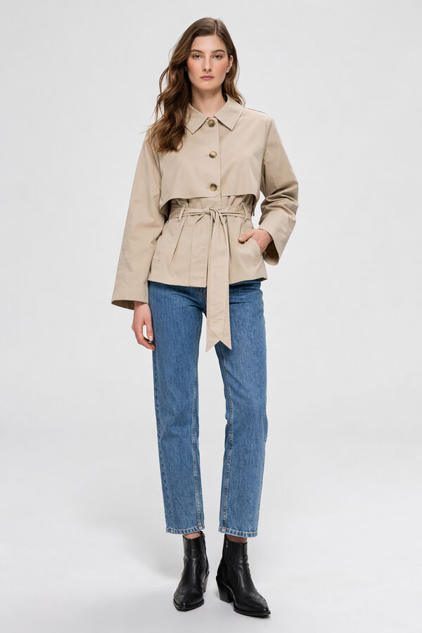 Selected Short trench coat Beige