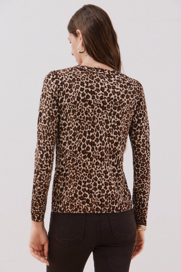 Cortefiel Camisola manga larga Castanho