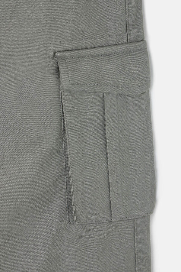 Silbon Calça cargo esportiva casual Verde
