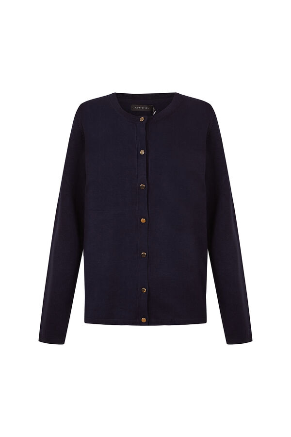 Cortefiel Basic knit jacket Navy