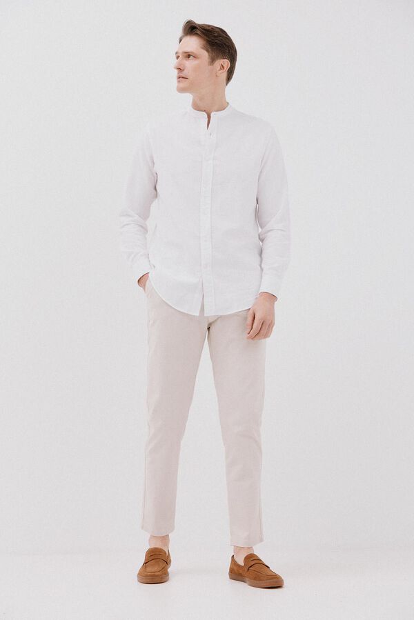 Cortefiel Tapered fit chinos Ivory