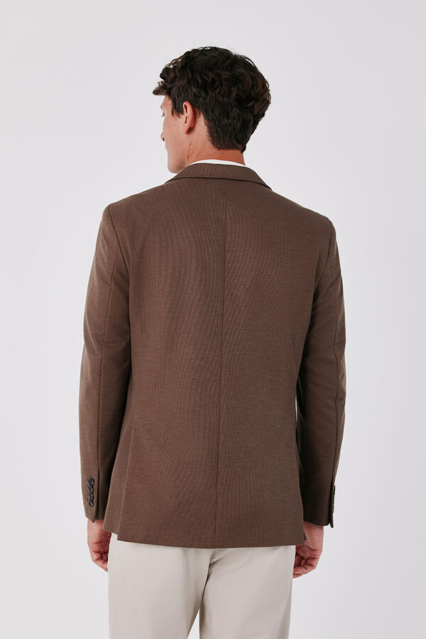 Cortefiel Cotton knit overshirt jumper Navy