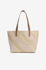 Vilanova Mala tote bag com efeito de couro estampado Tostado