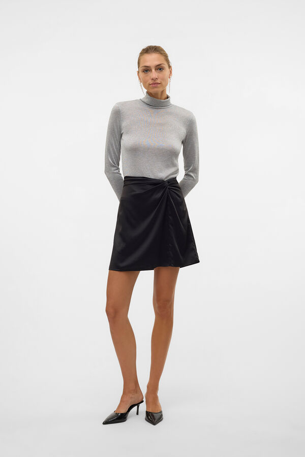 Vero Moda Top de gola e lurex  Castanho