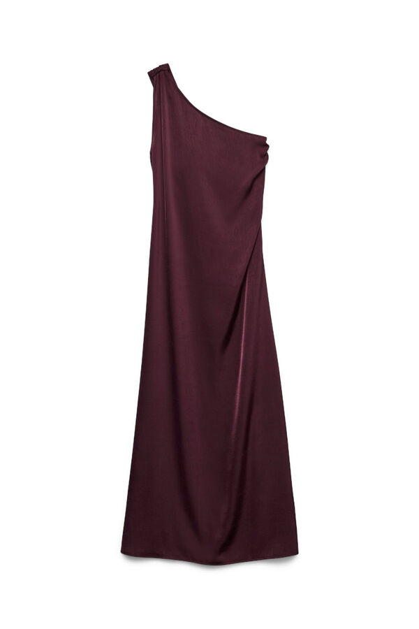 Vero Moda Vestido midi com decote assimétrico  Roxo
