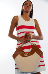 Lola Casademunt Shopper desestructurado Marr&oacute;n