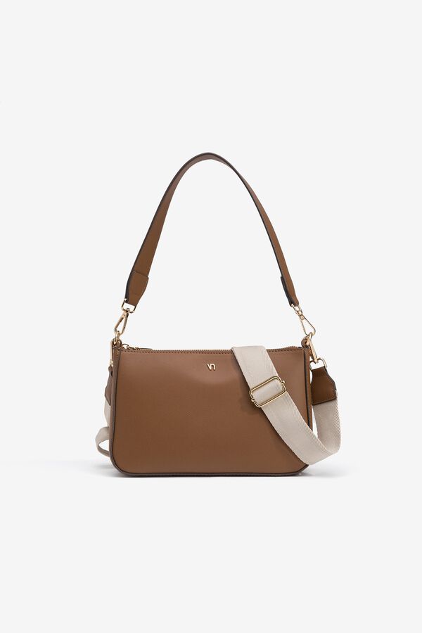 Vilanova Faux leather crossbody bag Brown