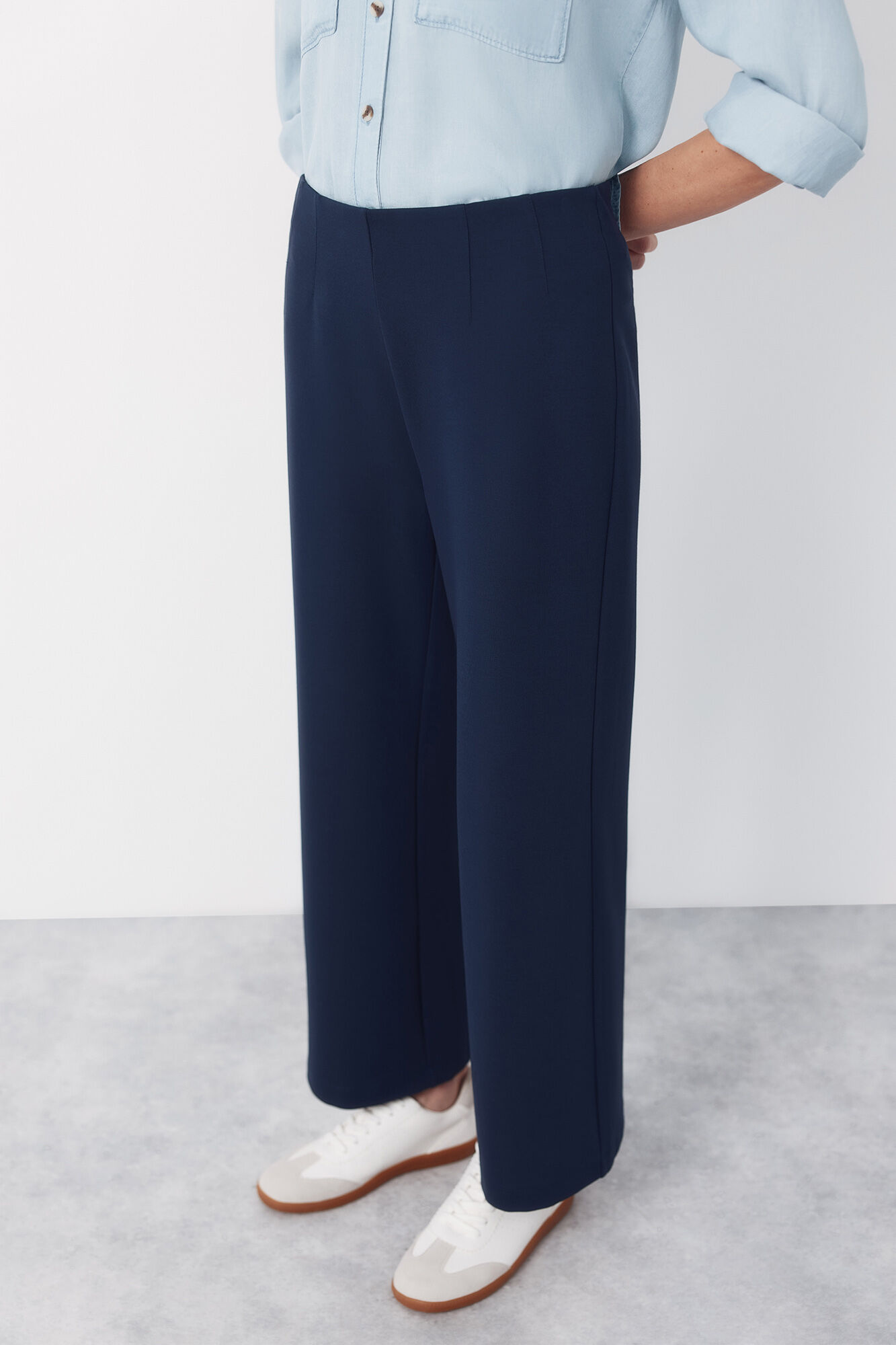 Cortefiel Wide jersey-knit trousers