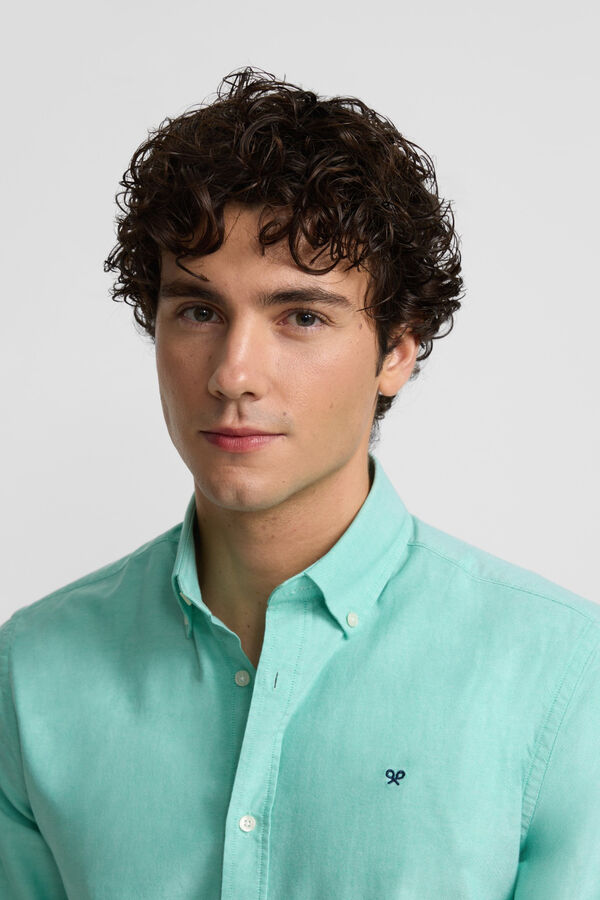 Silbon Camisa esportiva oxford Verde