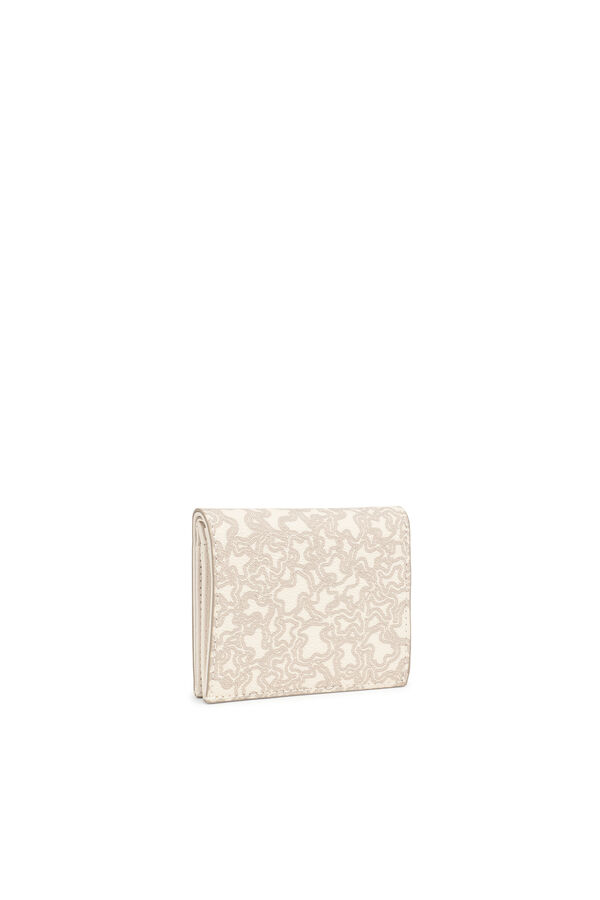 Tous Kaos Mini Lines small beige wallet Beige