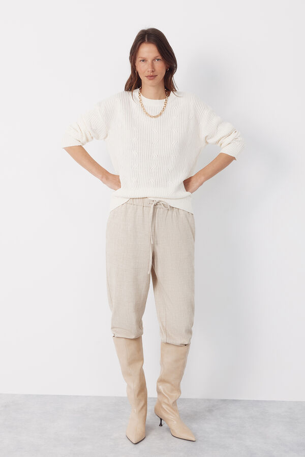 Cortefiel Soft feel jumper Ivory