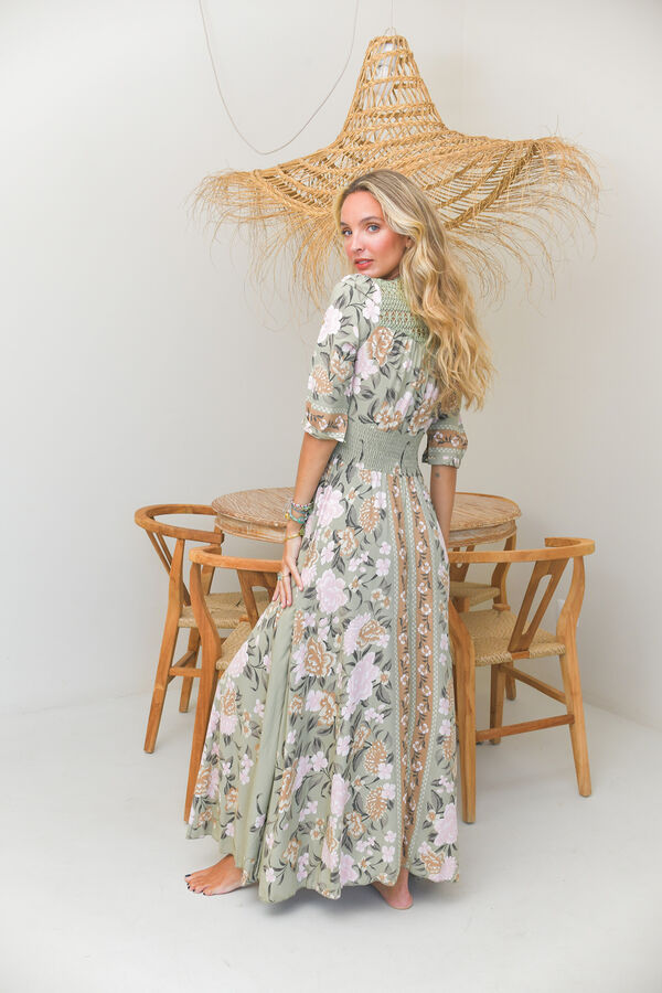 Jaase Vestido comprido Indiana Verde