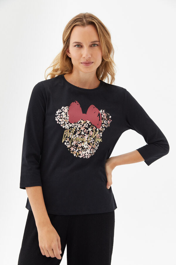 Cortefiel Camiseta Disney Minnie Mouse Negro
