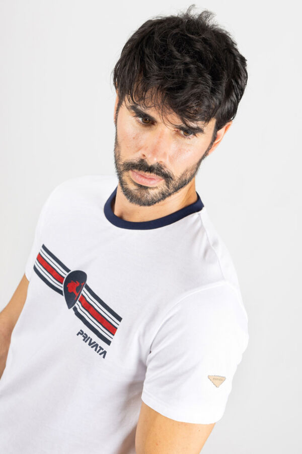 Privata T-shirt de manga curta Branco