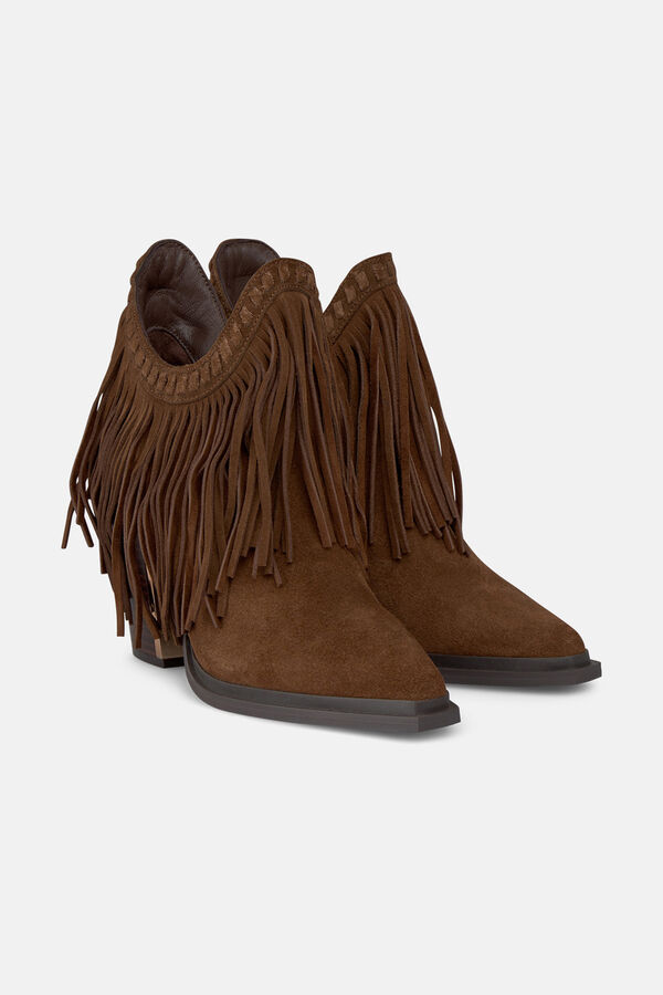 Alma en Pena Botim longa com franjas Castanho