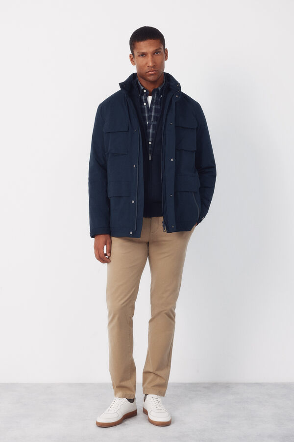 Cortefiel 4-pocket jacket with light padding Navy