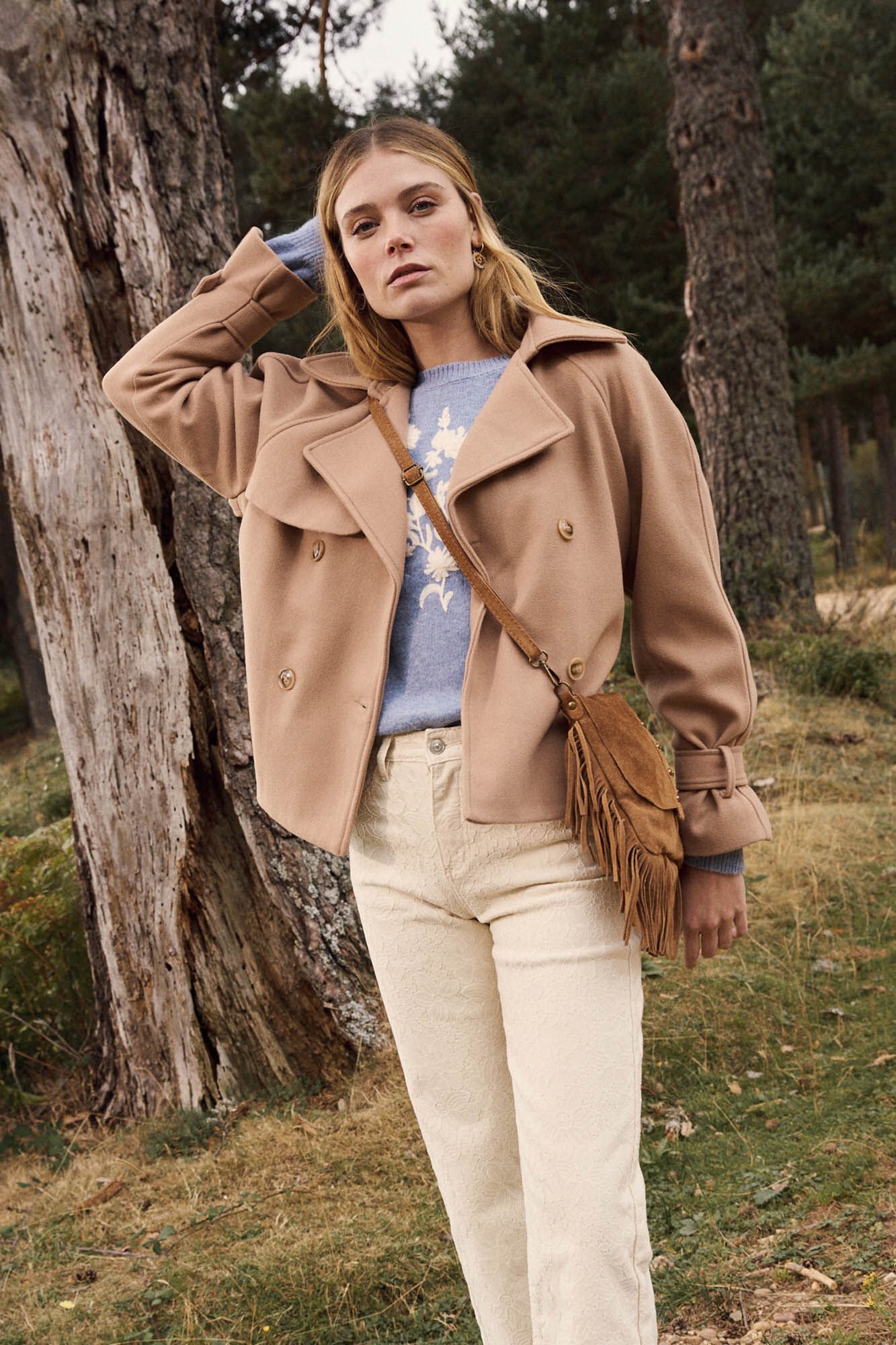 Inesia cloth trench coat Women s jackets Cortefiel
