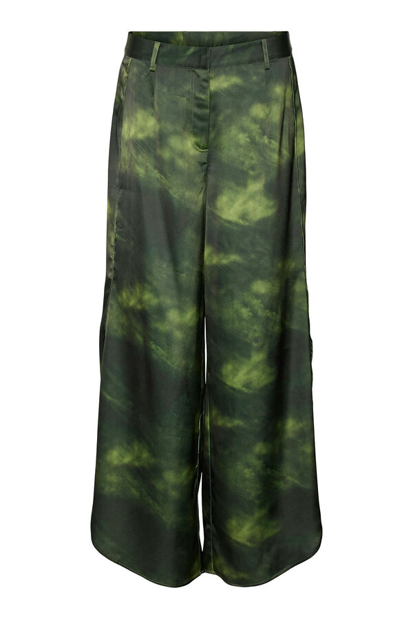 Vero Moda Calças compridas estampadas Verde