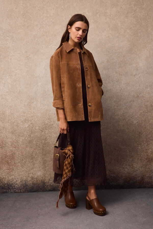 Slowlove Sobrecamisa de pele Tostado