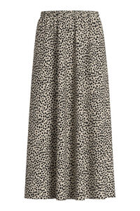 Vila Saia midi estampada em viscose