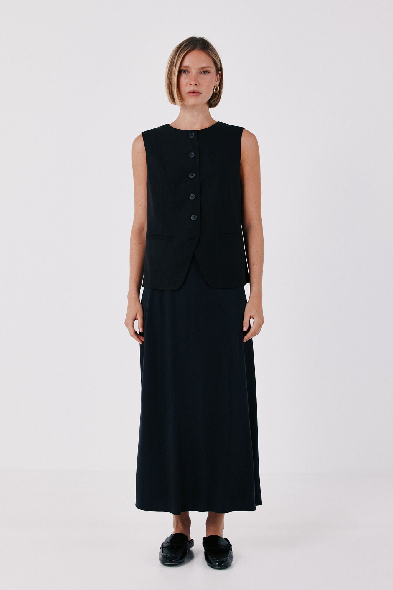 Cortefiel Midi skirt with belt