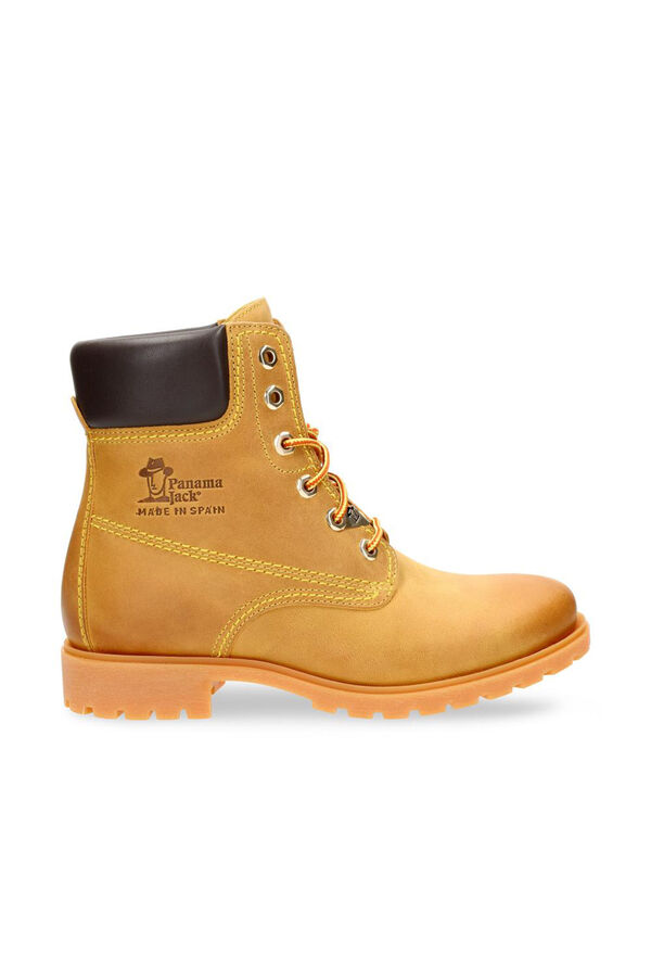 Cortefiel Leather boots with leather lining Yellow