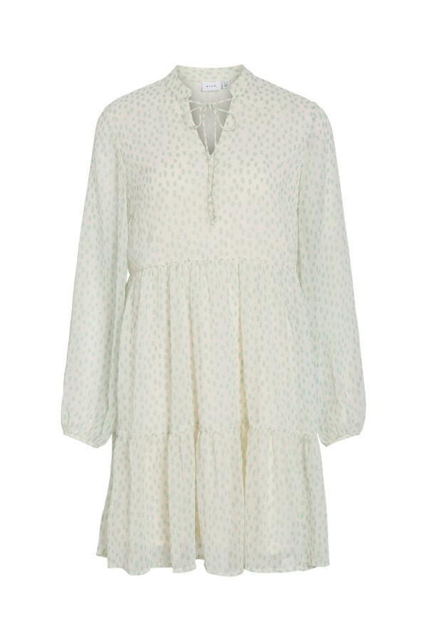 Vila Vestido curto de chiffon Azul