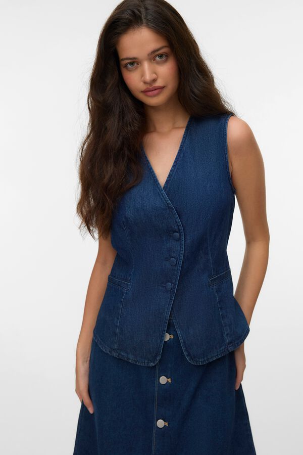 Vero Moda Colete denim Azul