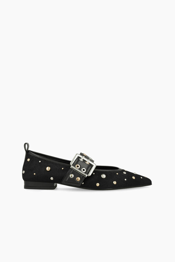 Lodi Sabrinas de couro com tachas Preto