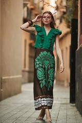 Panambi Poireti skirt Printed green