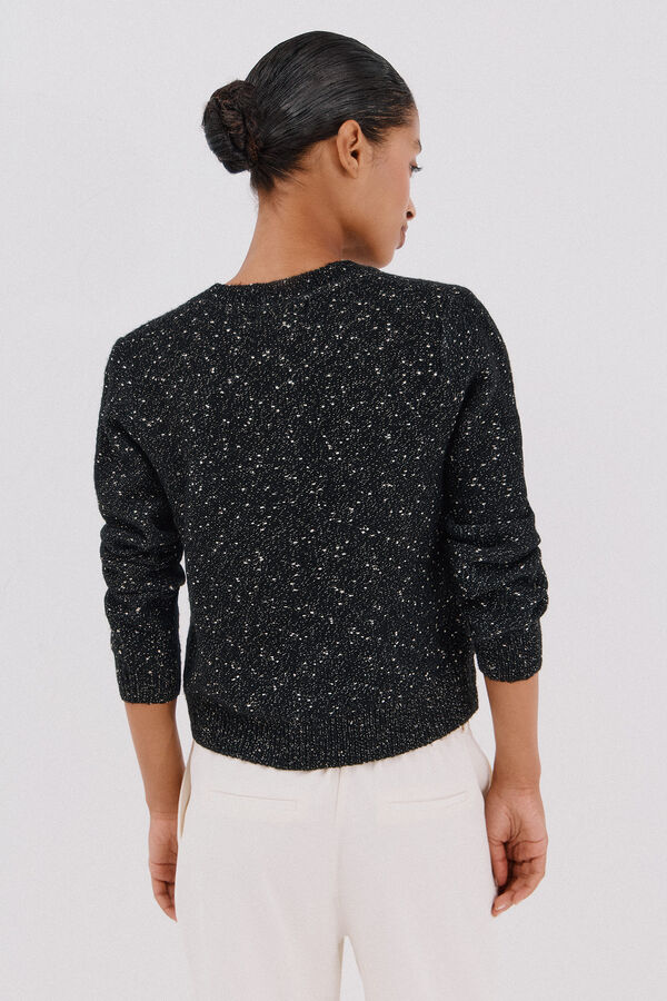 Cortefiel Short jacket with buttons Black