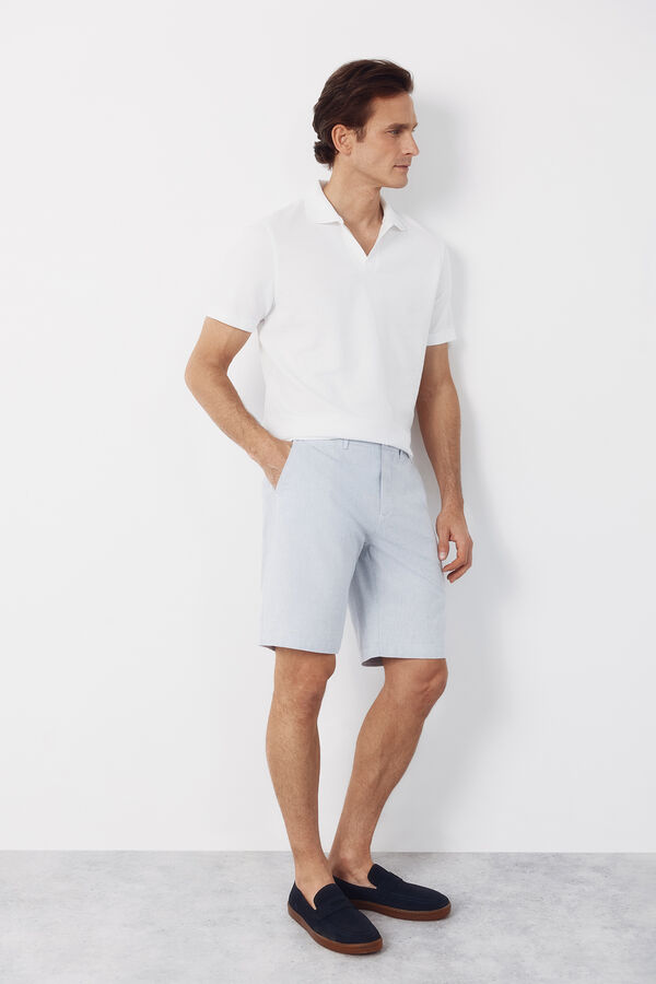 Cortefiel Polo shirt link structure White