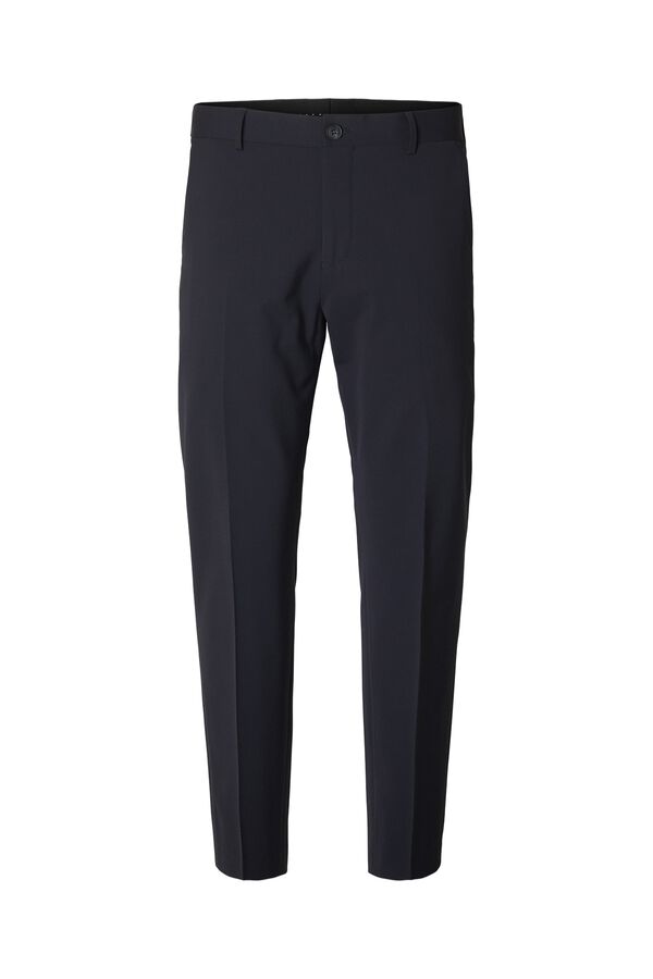 Selected Cal&ccedil;a de alfaiataria Slim Fit Azul