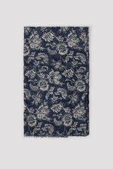 Cortefiel Fular flores Estampado gris
