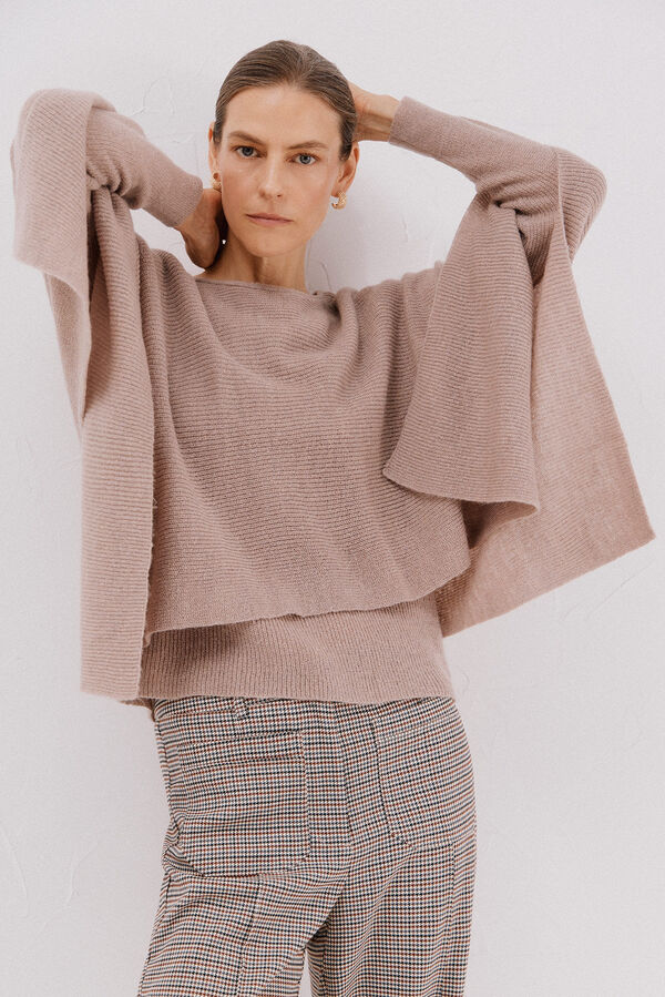 Cortefiel Jersey built-in layer Beige