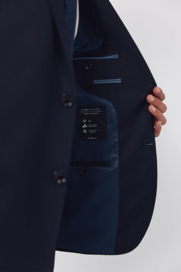 Cortefiel Plain Coolmax blazer Navy