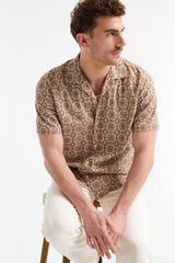Selected Short-sleeved linen shirt Grey